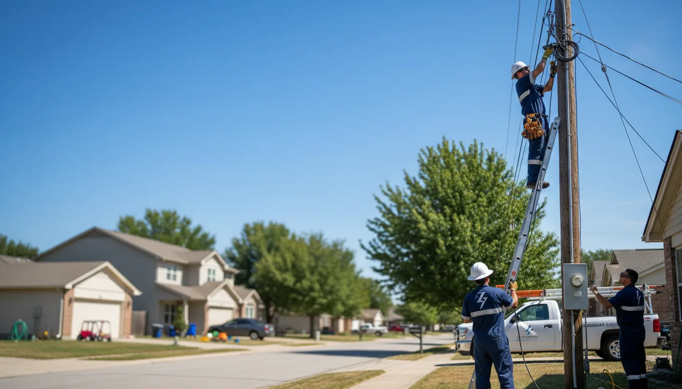 Residential electrician providing installation services in Riverdale, ND